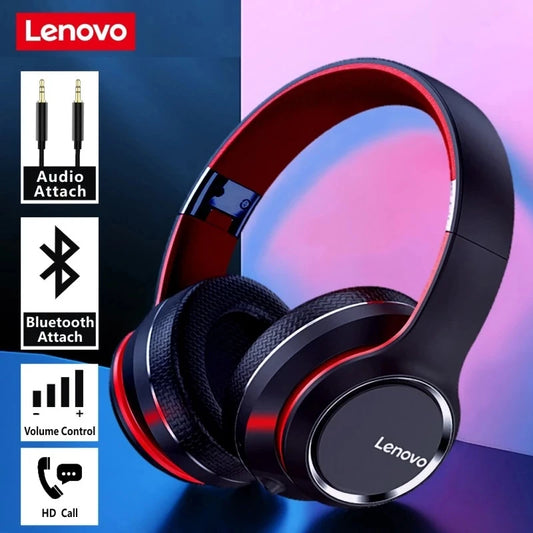 Lenovo HD200 Bluetooth Headphones Over-ear Foldable Wireless Noise Cancellation HIFI
