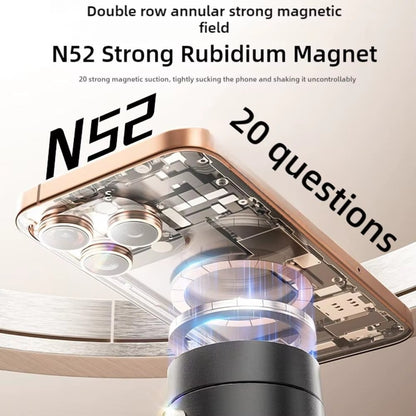 magnetic suction cup phone holder demonstrating N52 strong rubidium magnet with double row magnetic field.